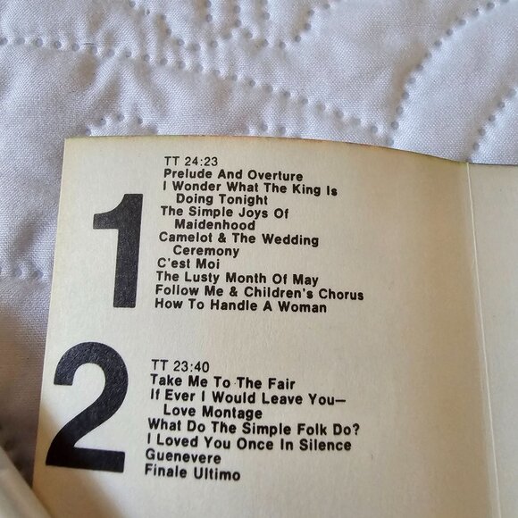 Camelot Soundtrack Cassette Tape 1967 With Original Case & Tracklist Insert - Picture 5 of 8